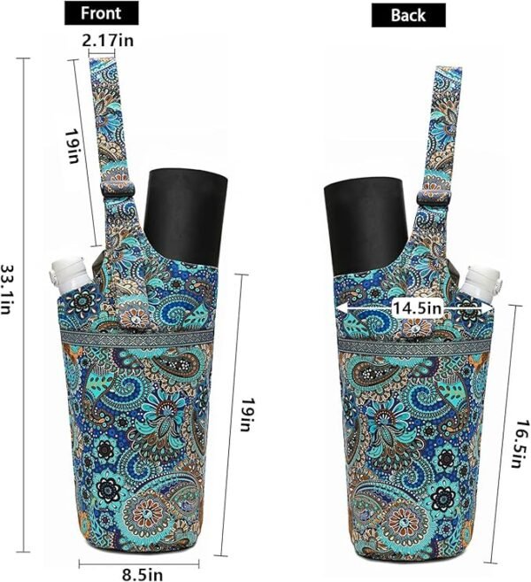 Yoga Mat Bag with Pockets and Adjustable Shoulder Strap - Image 2