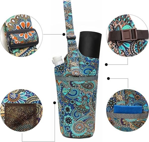 Yoga Mat Bag with Pockets and Adjustable Shoulder Strap - Image 3