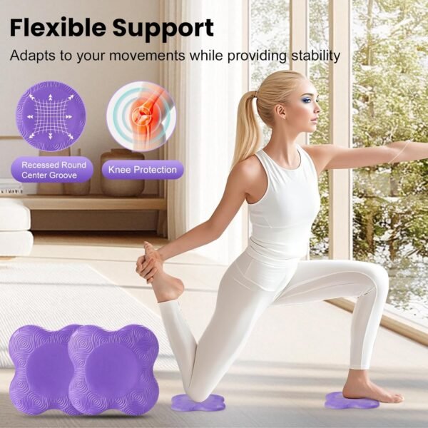 2-Pack Extra Thick Yoga Knee Pads for Joint Support - Image 2